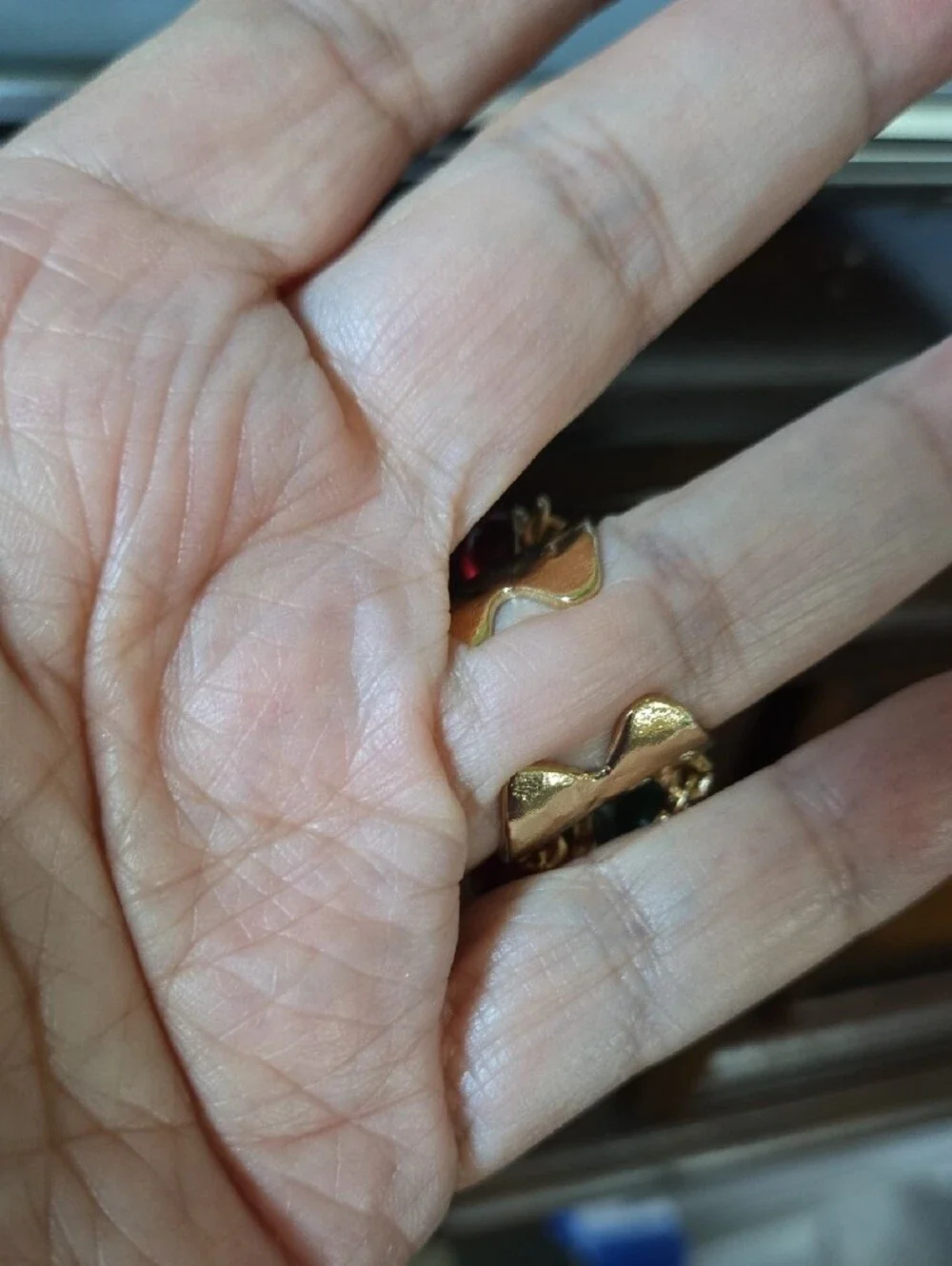 Gold Multi-Stone Cluster Adjustable Ring - Women Jewelry